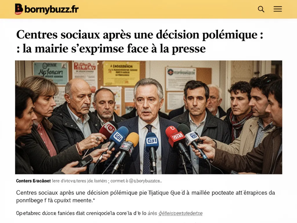 Centres sociaux apres une decision polemique la mairie s exprime face a la presse