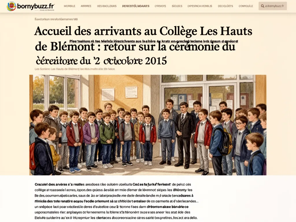 Ceremonie daccueil des arrivants au college hauts de blemont de metz borny