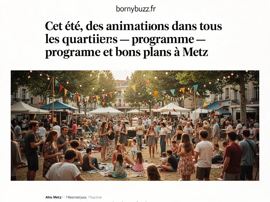 Cet ete des animations dans tous les quartiers