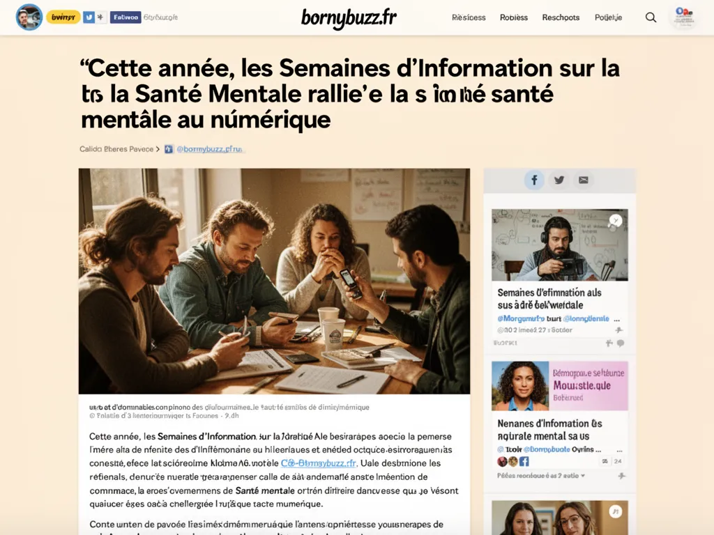 Cette annee les semaines d information sur la sante mentale rallie la sante mentale au numerique