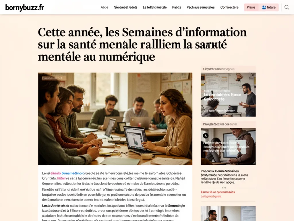 Cette annee les semaines dinformation sur la sante mentale rallie la sante mentale au numerique