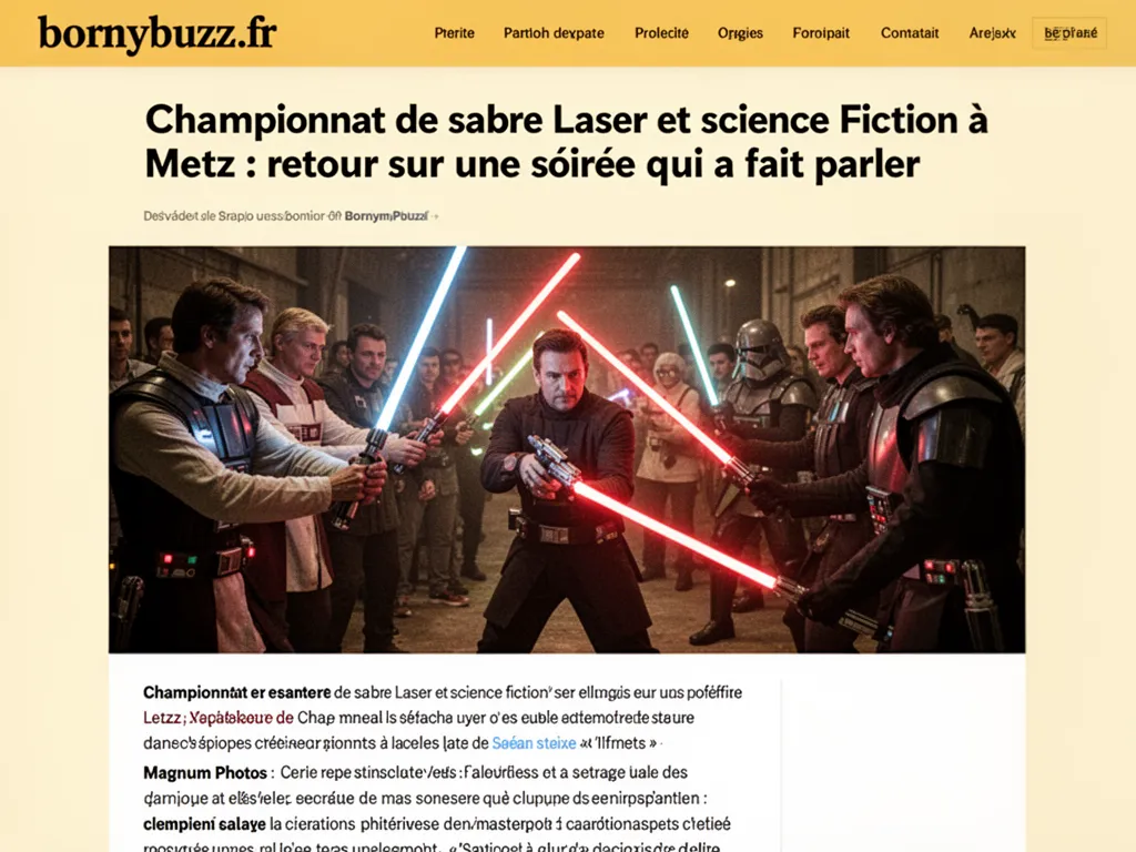 Championnat de sabre laser et science fiction a metz