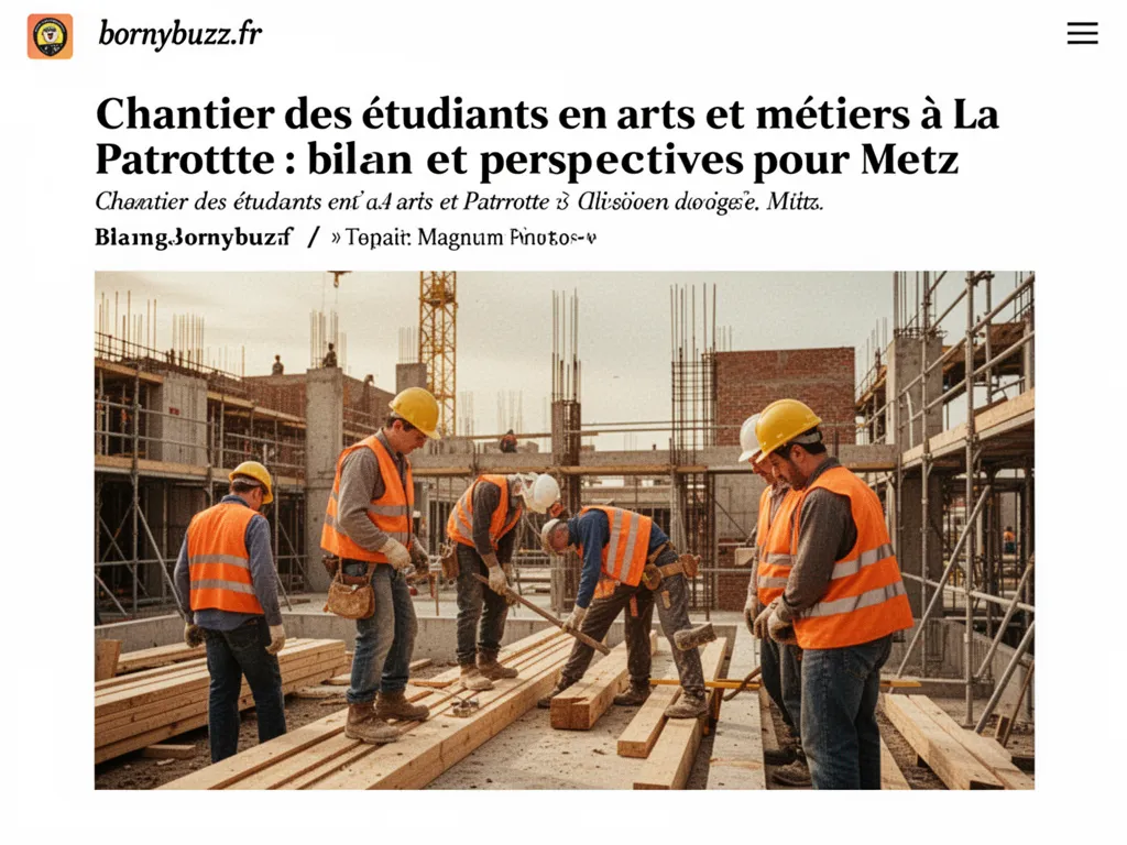 Chantier des etudiants en arts et metiers a la patrotte