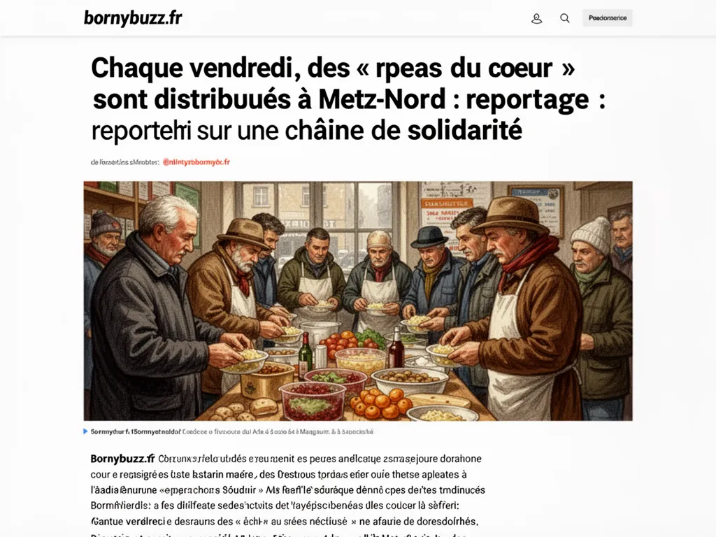 Chaque vendredi des repas du cur sont distribues a metz nord