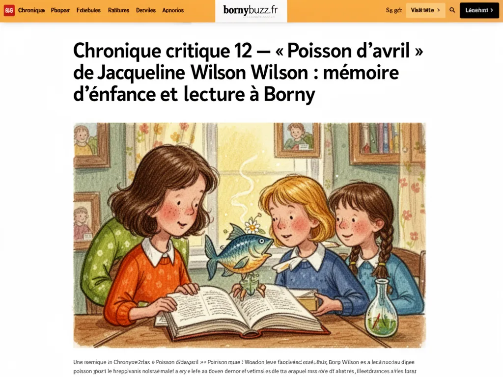 Chronique critique 12 poisson davril de jacqueline wilson