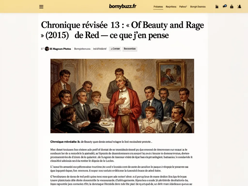 Chronique critique 13 of beauty and rage de red