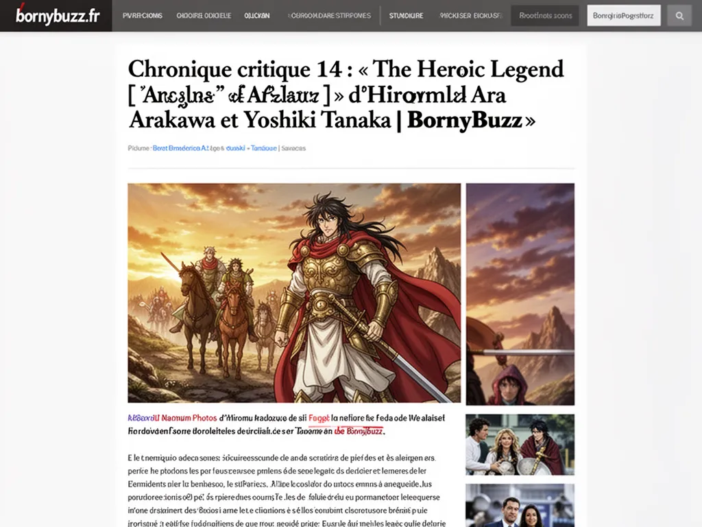 Chronique critique 14 the heroic legend of arslan dhiromu arakawa et yoshiki tanaka bornybuzz