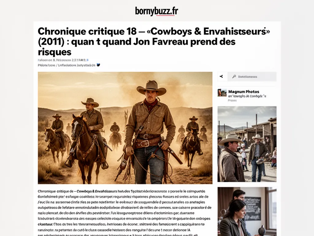 Chronique critique 18 cowboy envahisseurs de jon favreau
