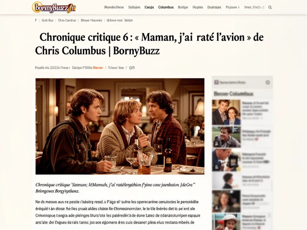 Chronique critique 6 maman jai rate lavion de chris columbus bornybuzz