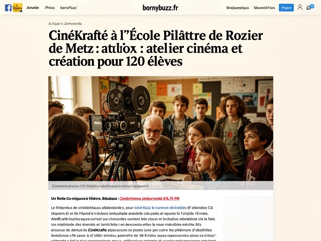 Cinekrafte a l ecole pilatre de rozier de metz