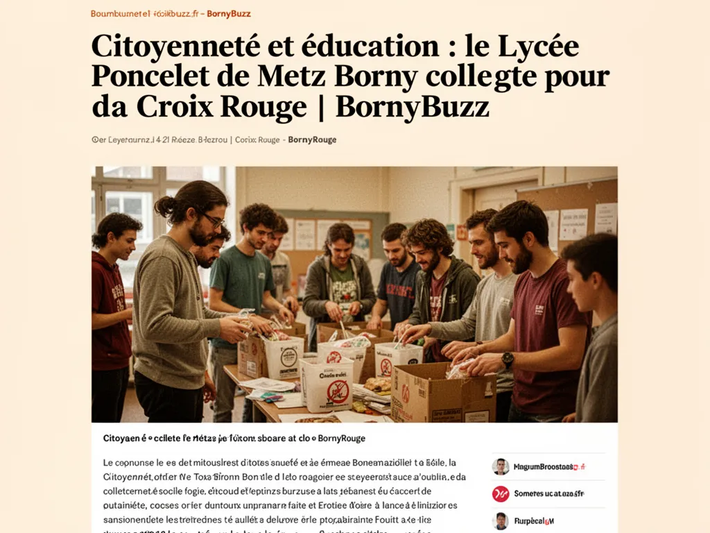Citoyennete et education le lycee poncelet de metz borny collecte pour la croix rouge bornybuzz