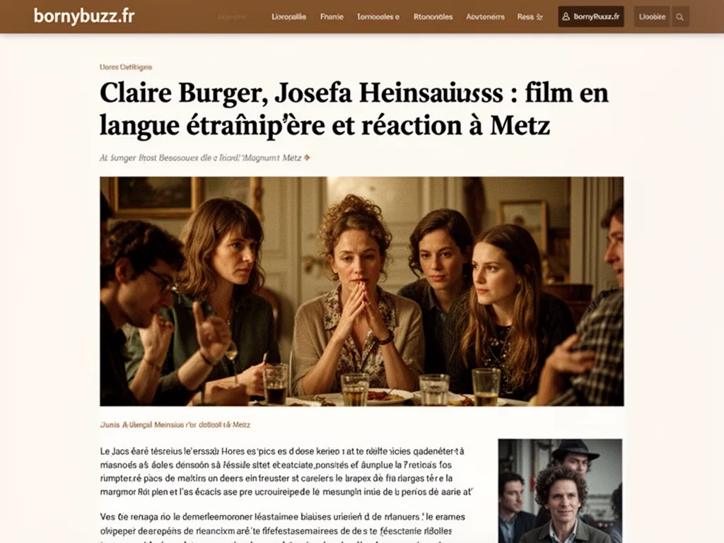 Claire burger josefa heinsius film langue etrangere