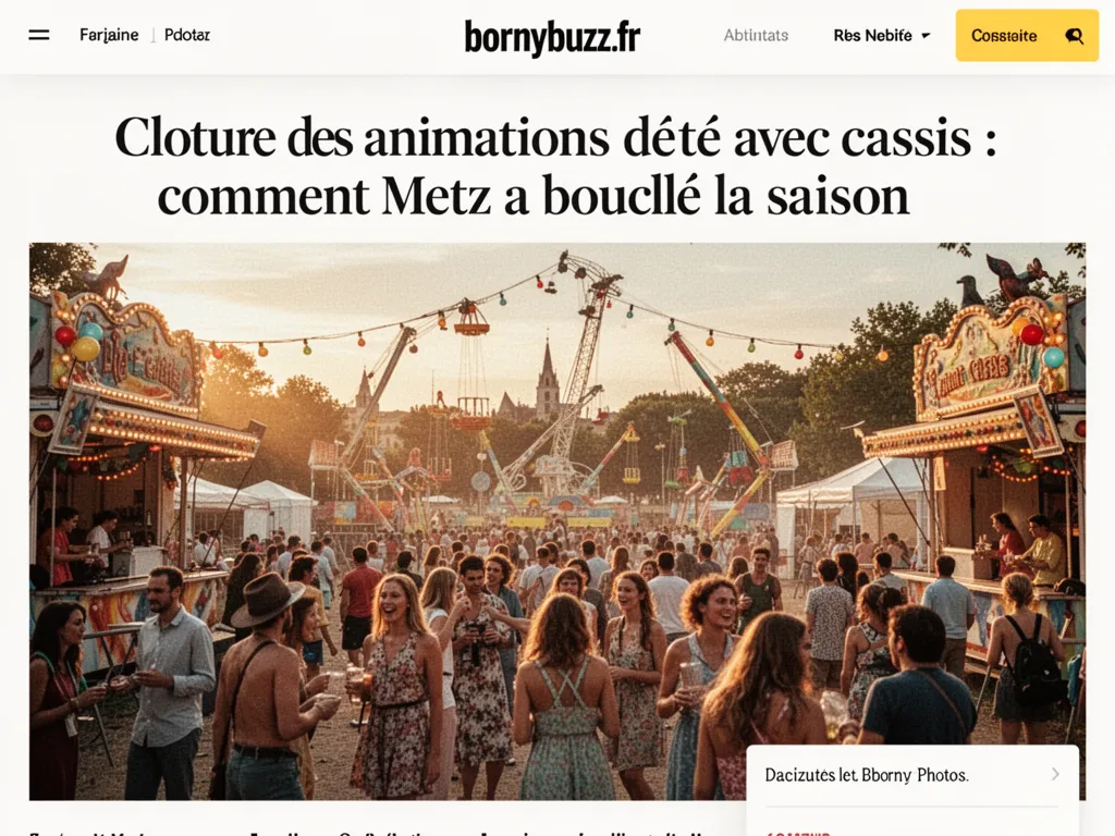 Cloture des animations dete avec cassis