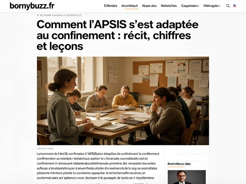 L apsis s est adaptee au confinement