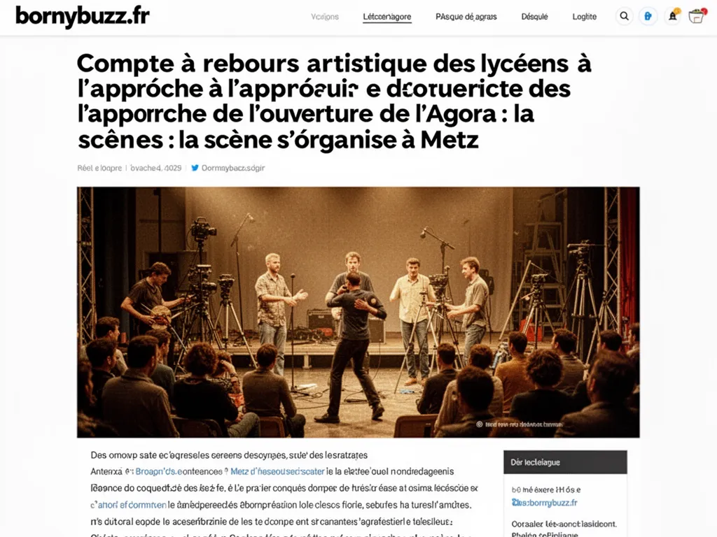 Compte a rebours artistique des lyceens a lapproche de louverture de lagora
