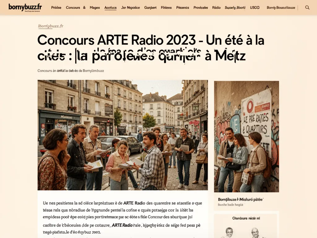 Concours arte radio 2023 un ete a la cite