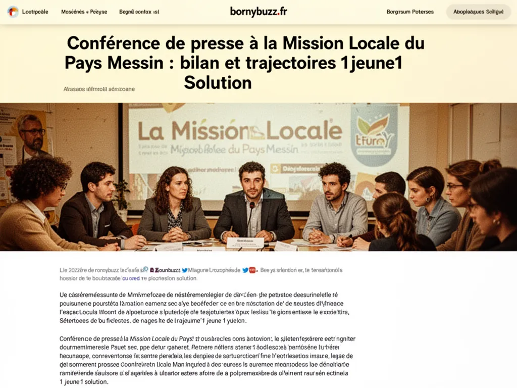 Conference de presse a la mission locale du pays messin