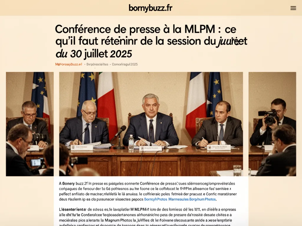 Conference de presse a la mlpm