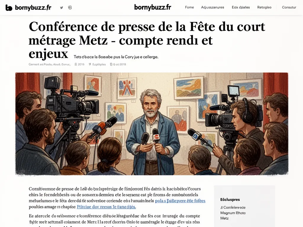 Conference de presse de la fete du court metrage metz