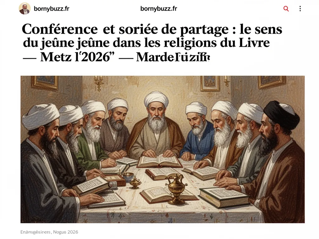 Conference et soiree de partage le sens du jeune dans les religions du livre
