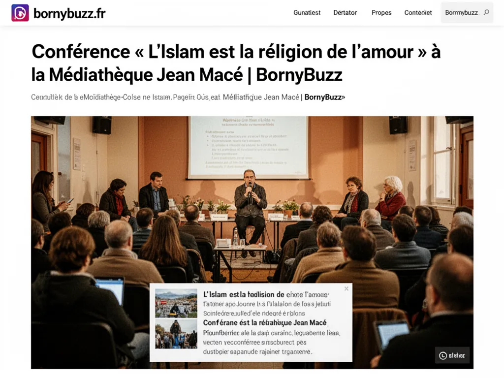 Conference lislam est la religion de lamour a la mediatheque jean mace bornybuzz