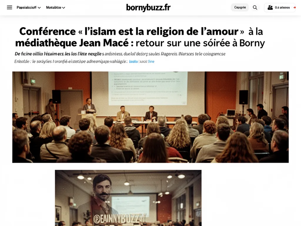 Conference lislam est la religion de lamour a la mediatheque jean mace