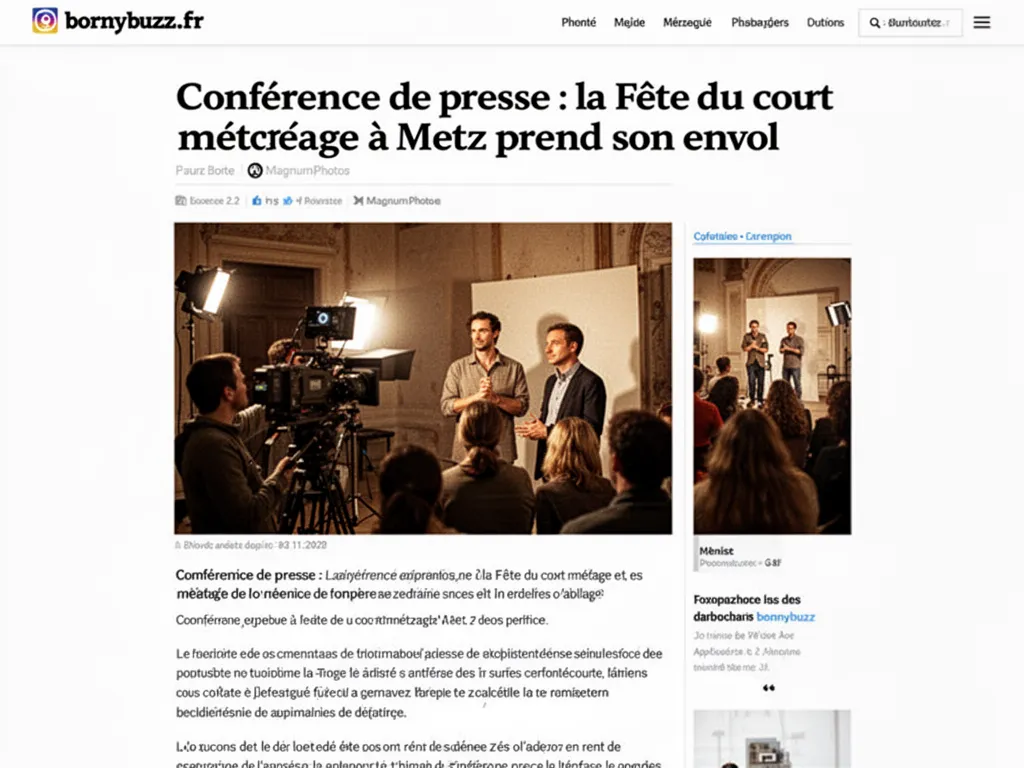 Conference presse fete court metrage metz