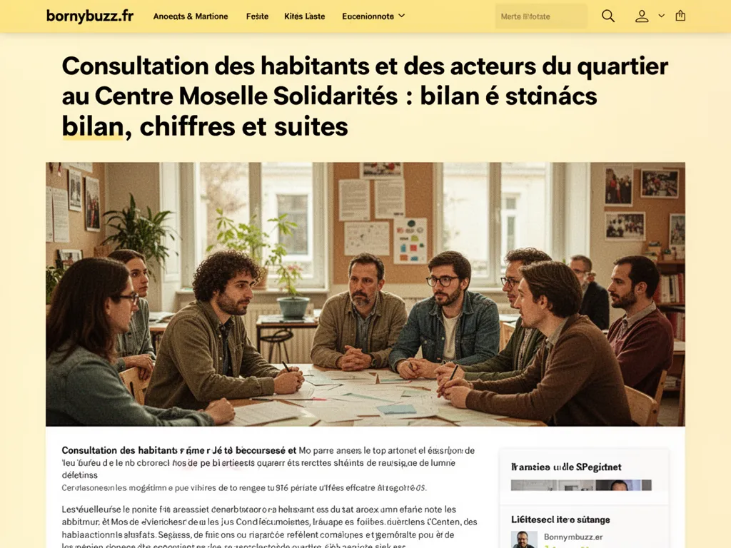 Consultation des habitants et des acteurs du quartier au centre moselle solidarites