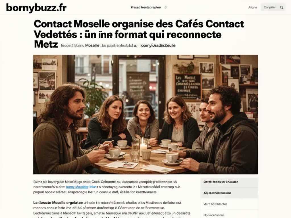 Contact moselle organise des cafes contact aux vedettes