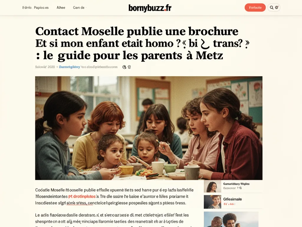 Contact moselle publie une brochure et si mon enfant etait homo bi trans