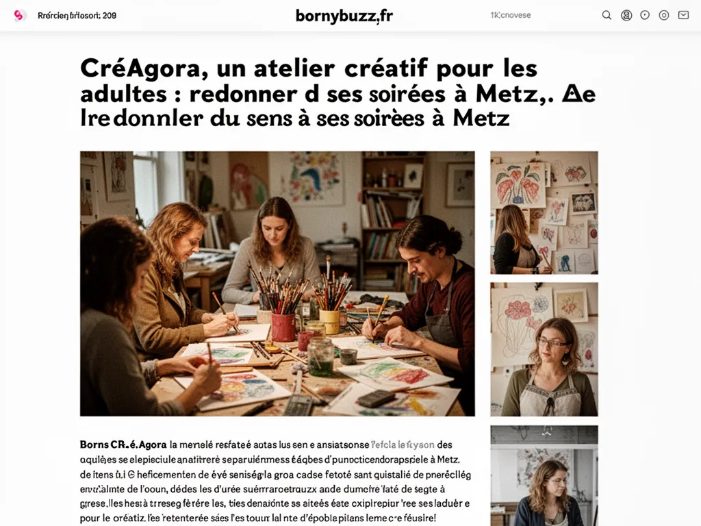 Cre agora un atelier creatif pour les adultes