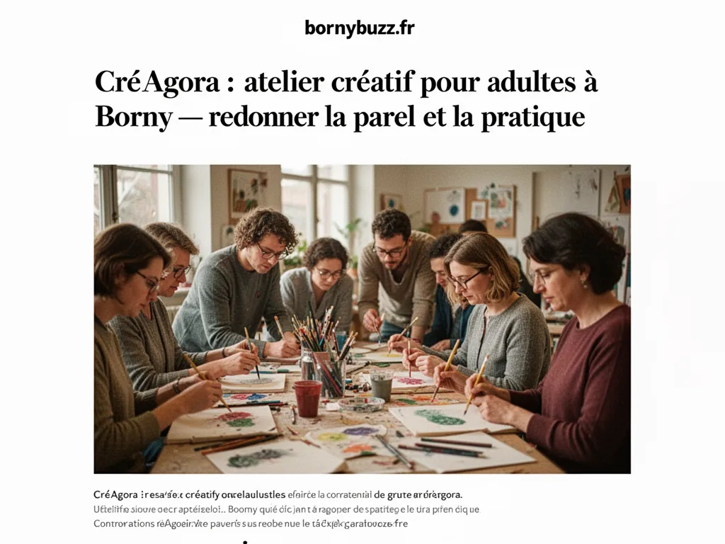 Creagora un atelier creatif pour les adultes
