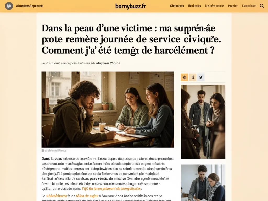 Dans la peau d une victime ma surprenante premiere journee de service civique j ai ete temoin de harcelement