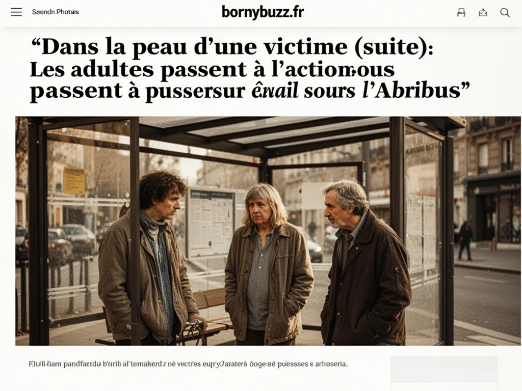 Dans la peau d une victime suite les adultes passent a l action sous l abribus