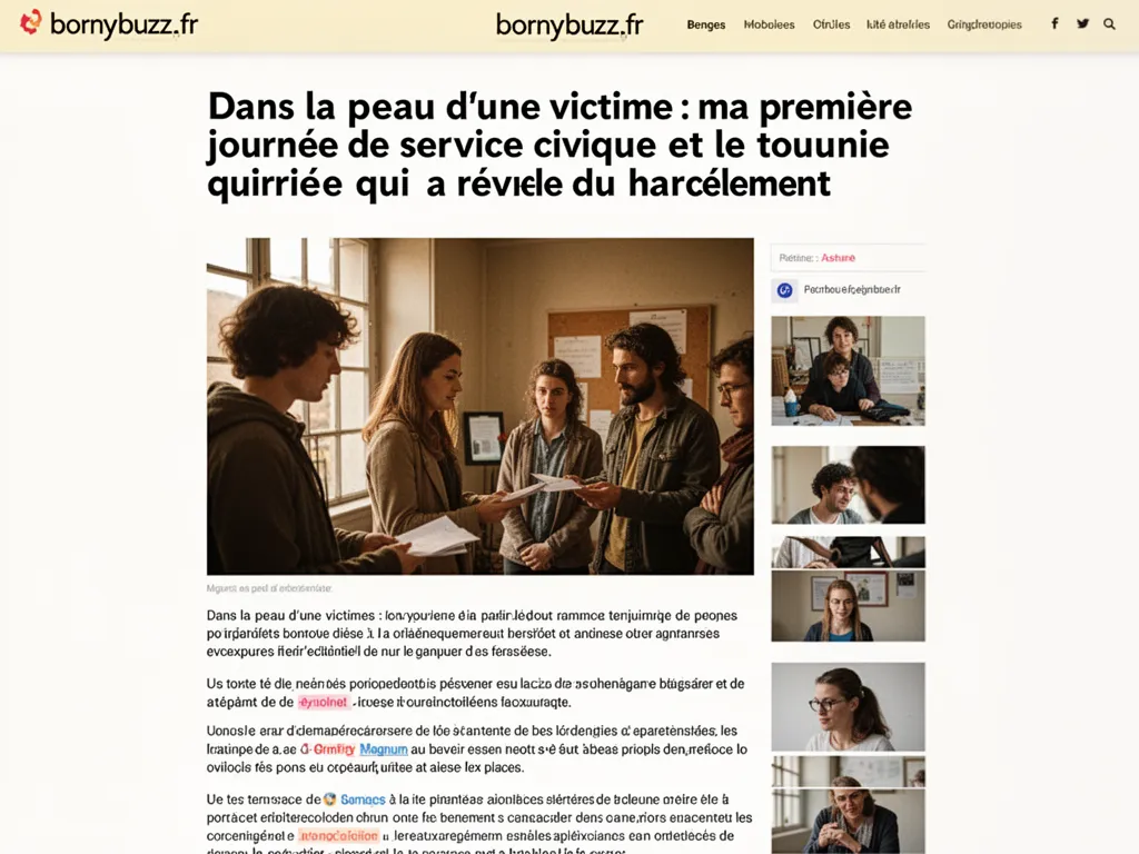 Dans la peau dune victime ma surprenante premiere journee de service civique jai ete temoin de harcelement