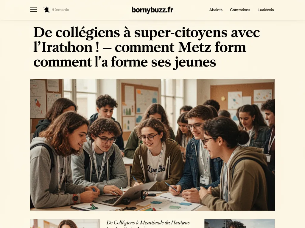 De collegiens a super citoyens avec l irathon