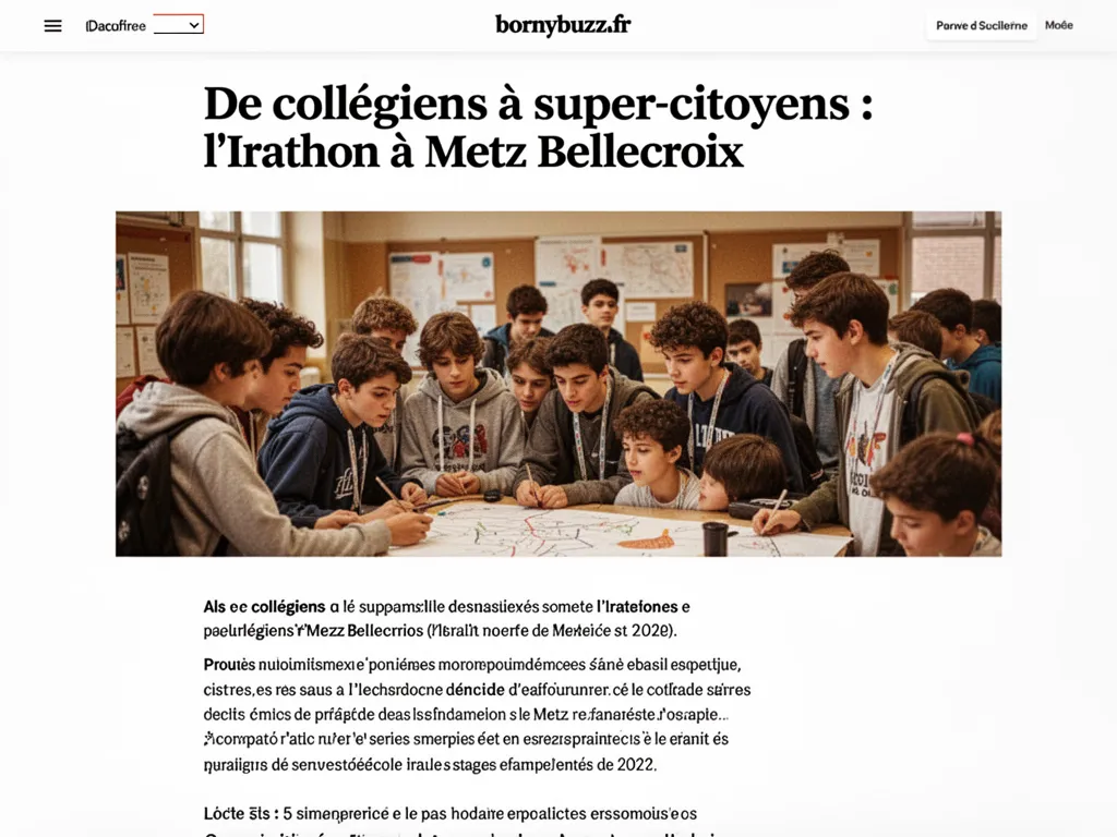 De collegiens a super citoyens avec lirathon