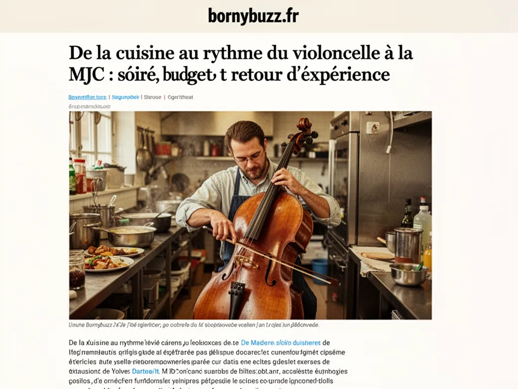 De la cuisine au rythme du violoncelle a la mjc