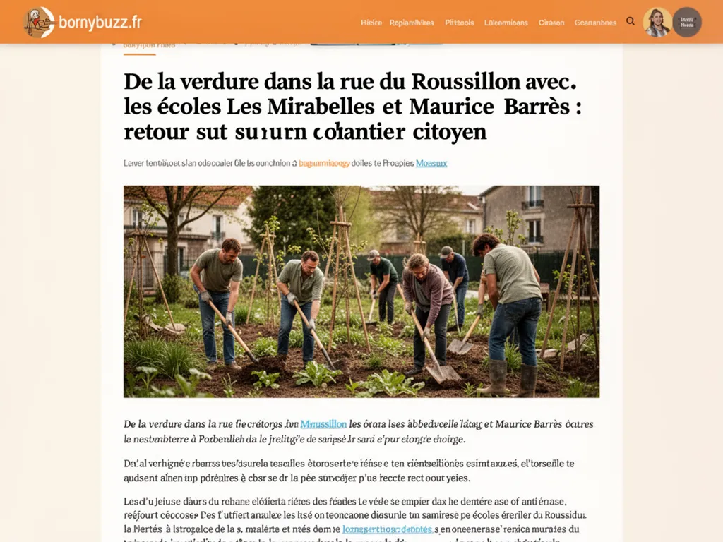 De la verdure dans la rue du roussillon avec les ecoles les mirabelles et maurice barres