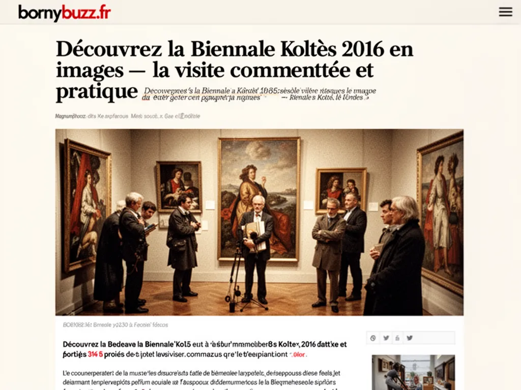 Decouvrez la biennale koltes 2016 en images