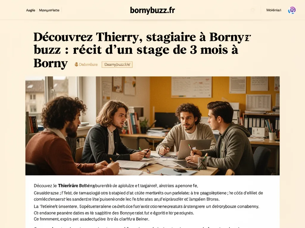 Decouvrez thierry stagiaire de bornybuzz numerique