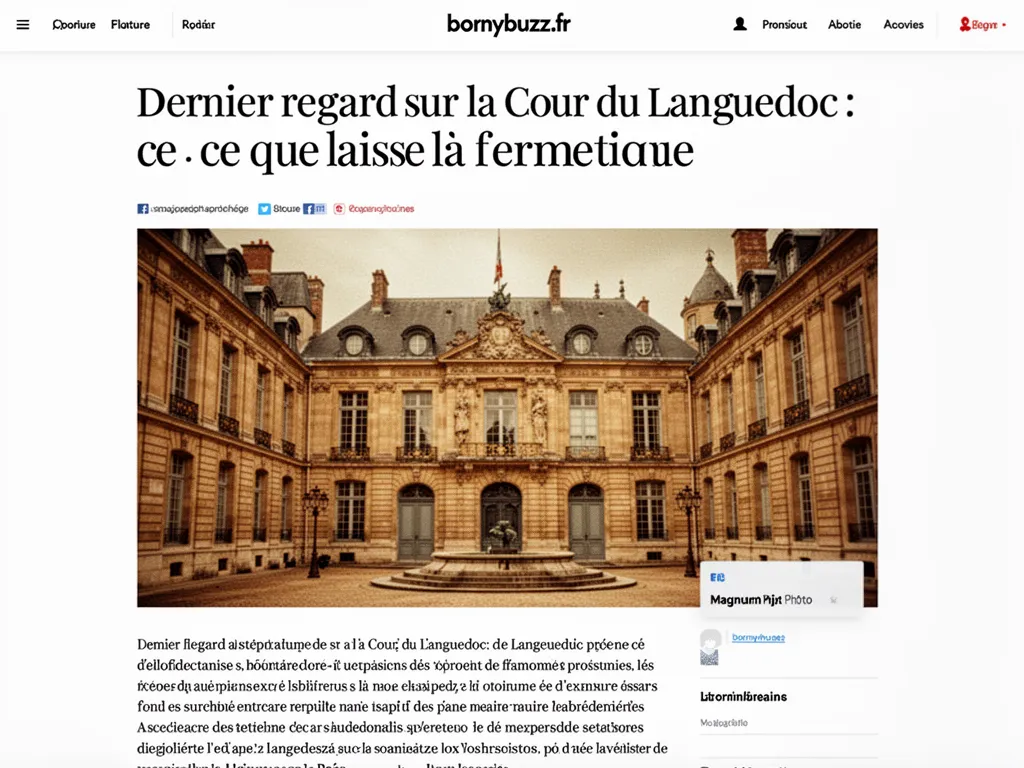Dernier regard sur la cour du languedoc