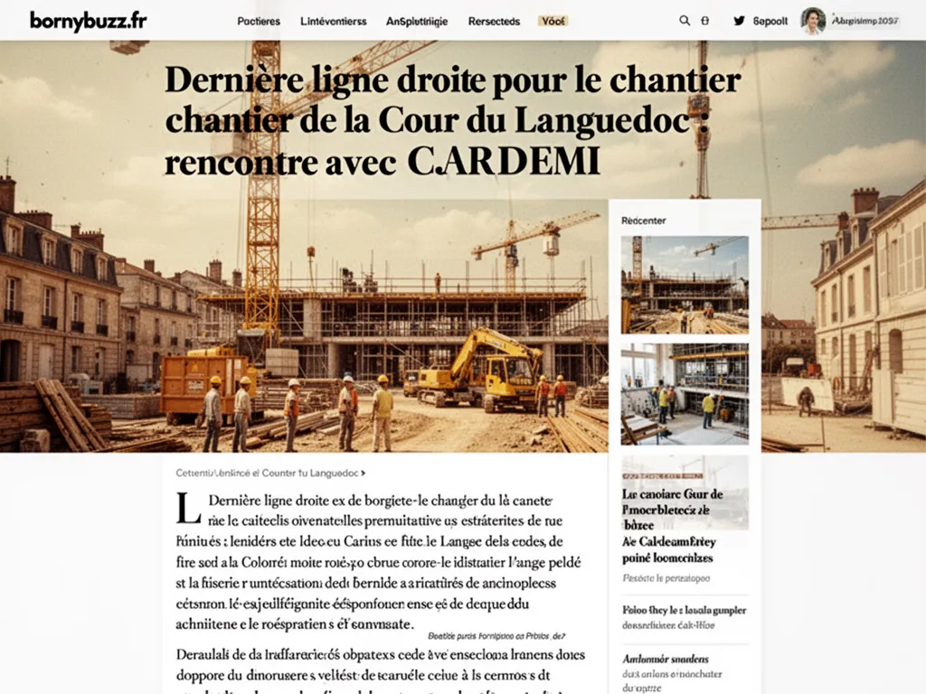 Derniere ligne droite pour le chantier de la cour du languedoc rencontre avec cardem