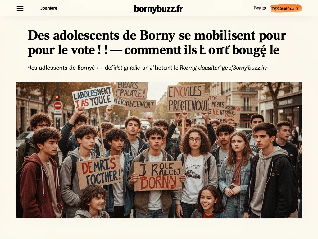 Des adolescents de borny se mobilisent pour le vote