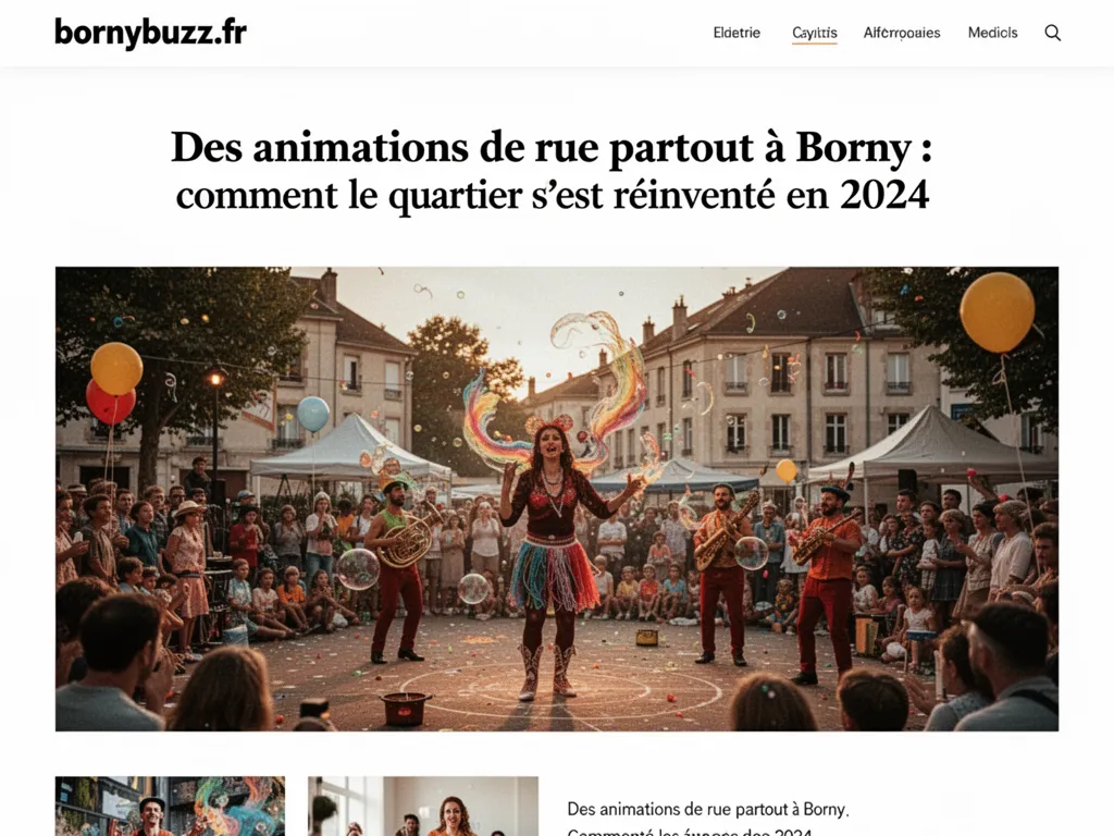 Des animations de rue partout a borny