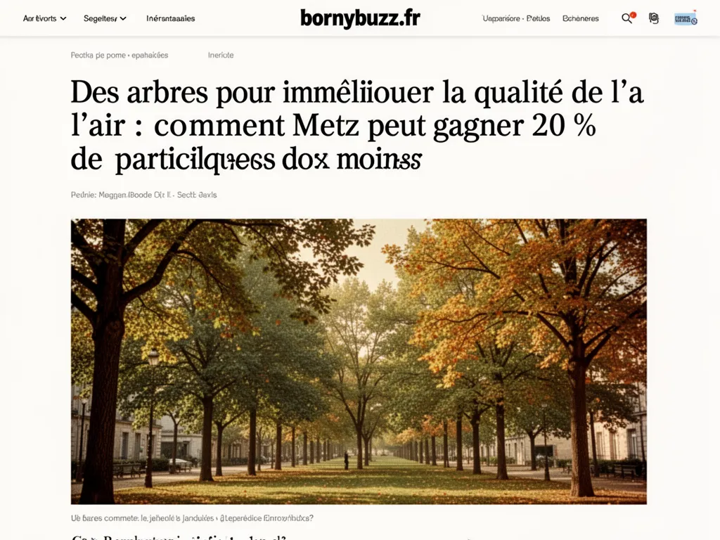 Des arbres pour ameliorer la qualite de l air