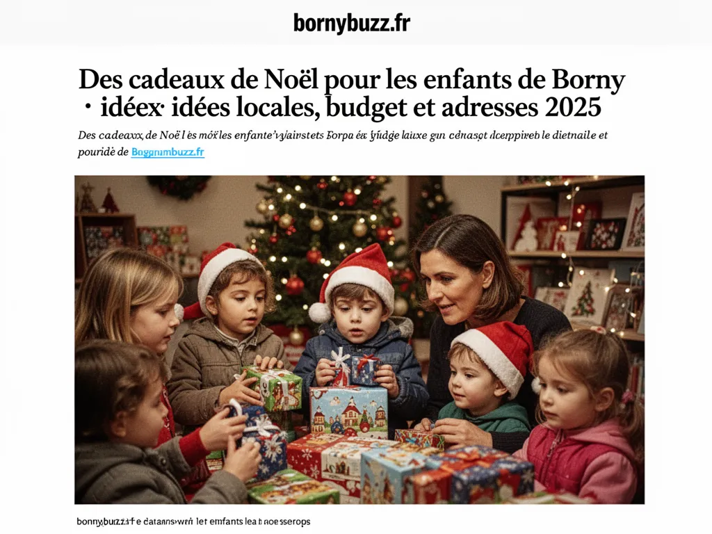 Des cadeaux de noel pour les enfants de borny