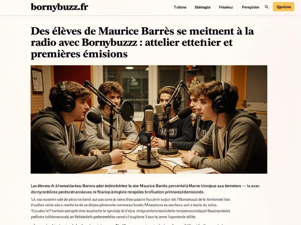 Des eleves de maurice barres se mettent a la radio avec bornybuzz