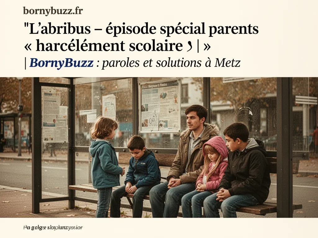 L’abribus, épisode spécial parents « harcèlement scolaire » | BornyBuzz : paroles et solutions à Metz