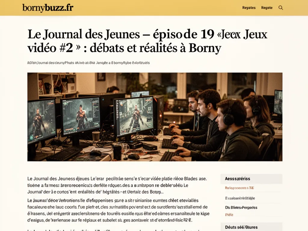 Le Journal des Jeunes, épisode 19 « Jeux vidéo #2 » : débats et réalités à Borny